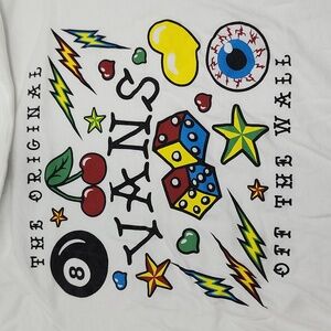 Vans Original Classic Off the Wall Tattoo Flash White T-Shirt Size Large
